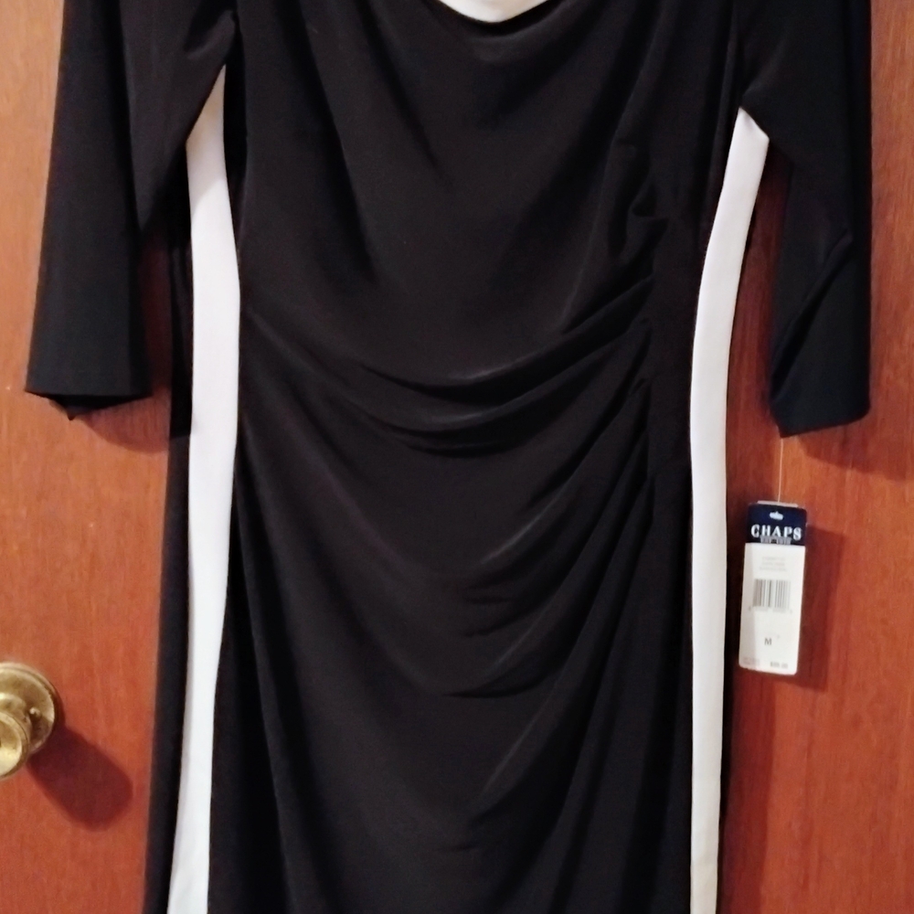 Chaps Black and White Women's Dress